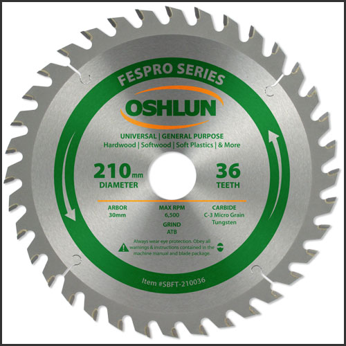 Oshlun SBW-055018 5-1/2-Inch 18 Tooth ATB Fast Cutting and Trimming Saw Blade... 