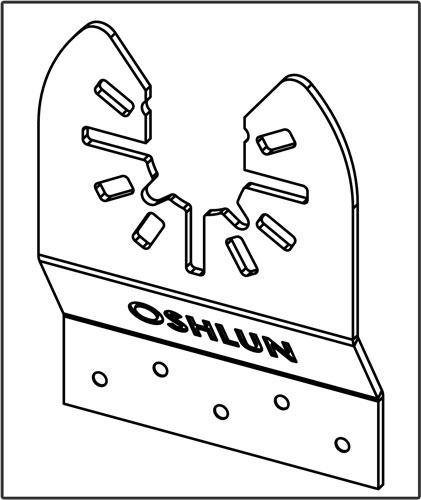 Oshlun MMC-0103 Bi-Metal Oscillating Tool Saw Blade For Metal 3 Blades