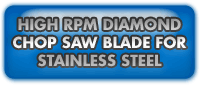 High RPM Diamond Chop Saw Blade For Stainless Steel